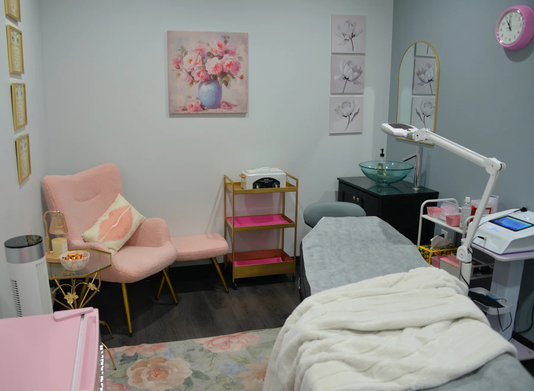 Private electrolysis treatment room at Up With the Joneses